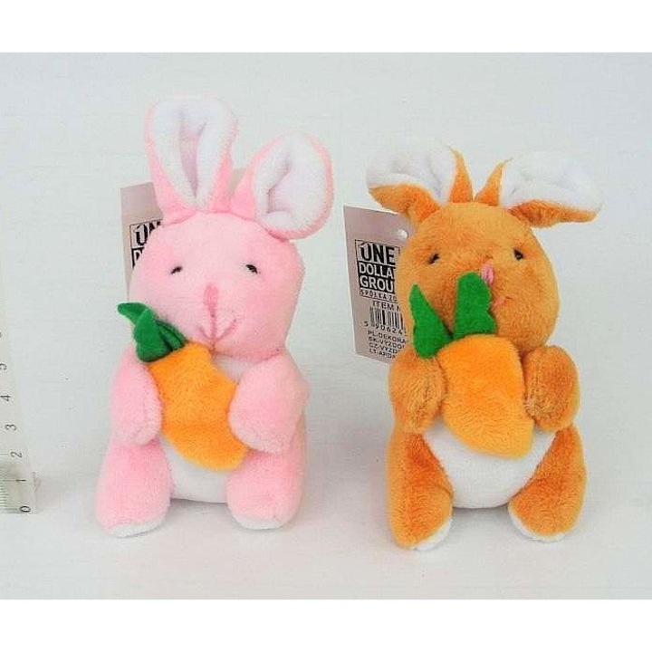 12 darabos kulcstartó szett, ONE DOLLAR, nyúl és sárgarépa