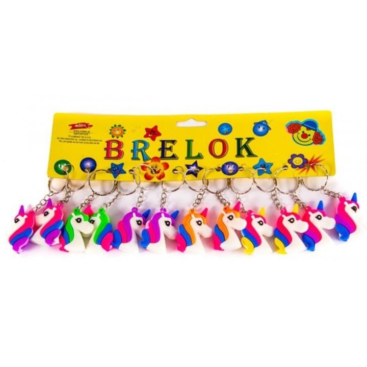 Brelocuri Midex set 12 piese unicorn multicolor