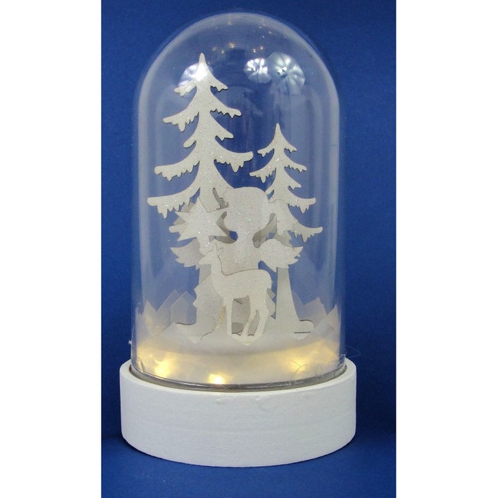 Decoratiune luminoasa pentru Craciun, ONE DOLLAR, LED, 11x19cm, Alb