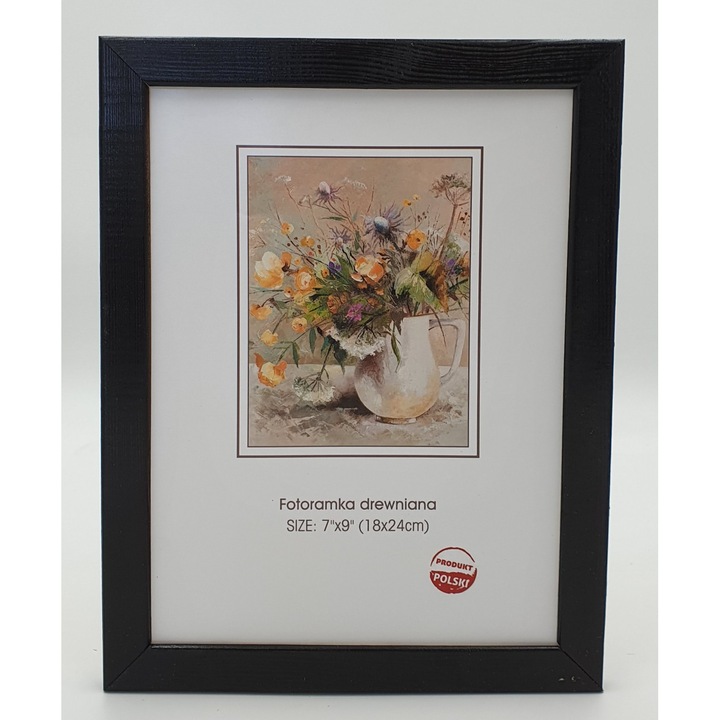 Rama foto clasica, goya-obrazy, neagra, 18x24cm