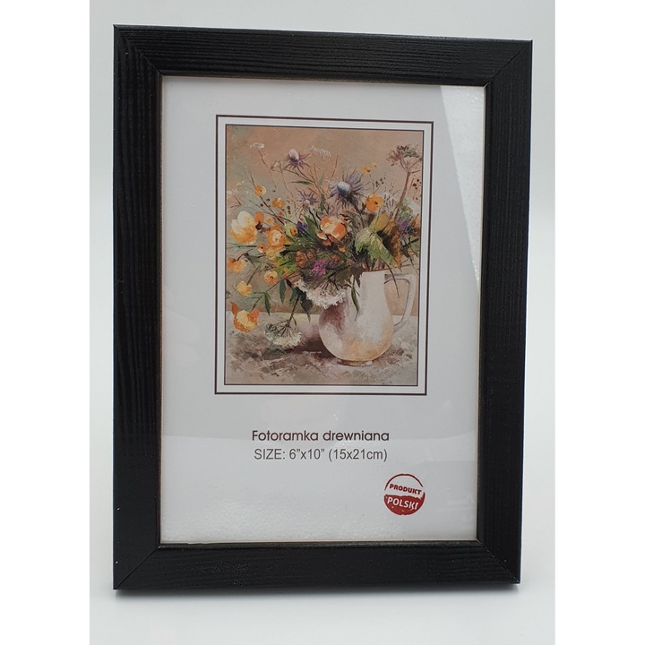Rama foto clasica, goya-obrazy, 15x21cm, neagra