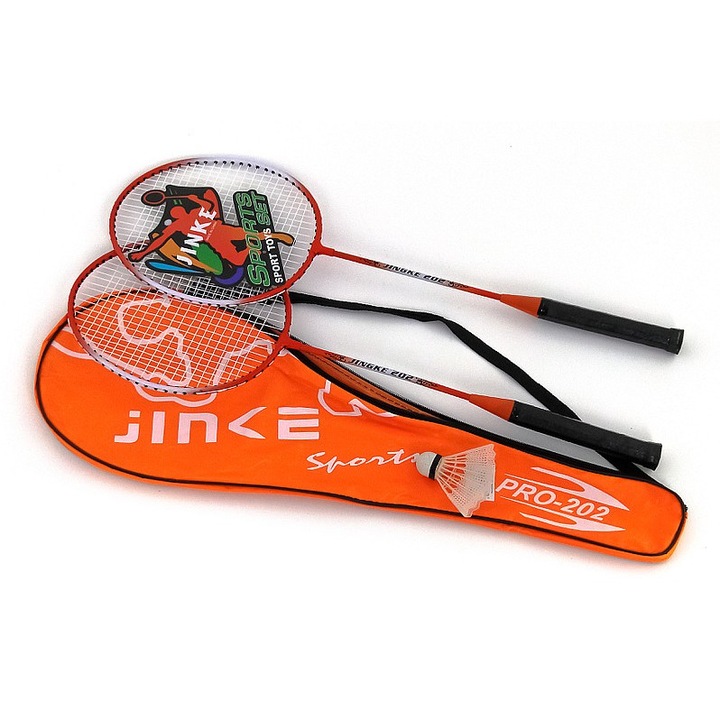 Set rachete badminton Adar, 2 rachete + 1 lotca, 68x22x3cm