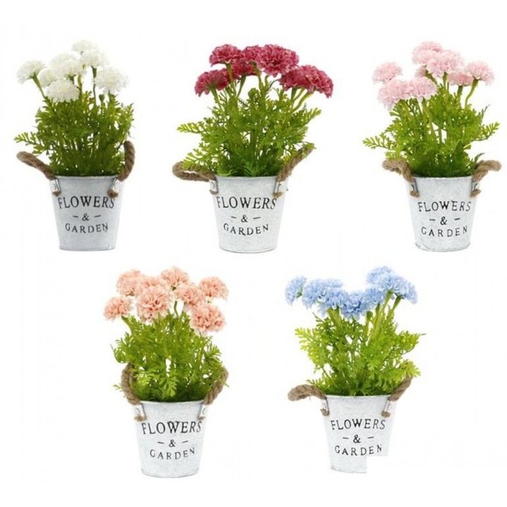 Mesterséges növények, Midex, Kwiatki w doniczce, 12x27cm