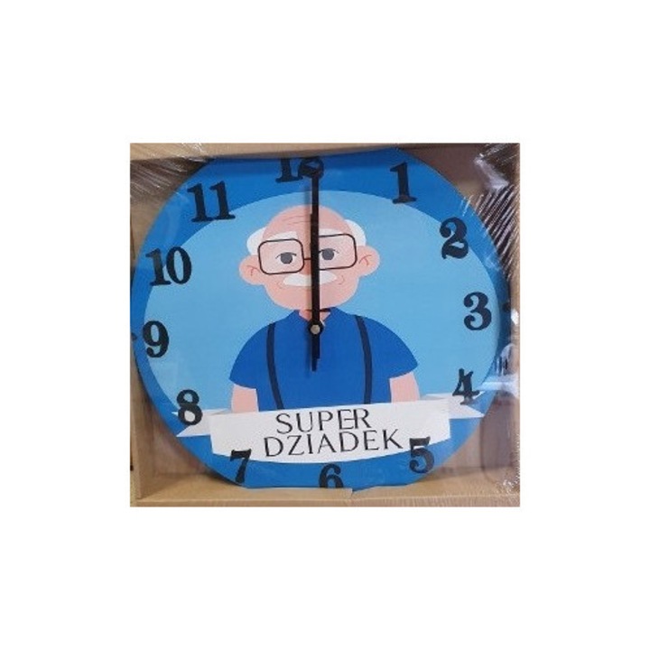 Ceas decorativ RUMIN-obrazy, Zegar scienny 30cm, design modern, culoare alba