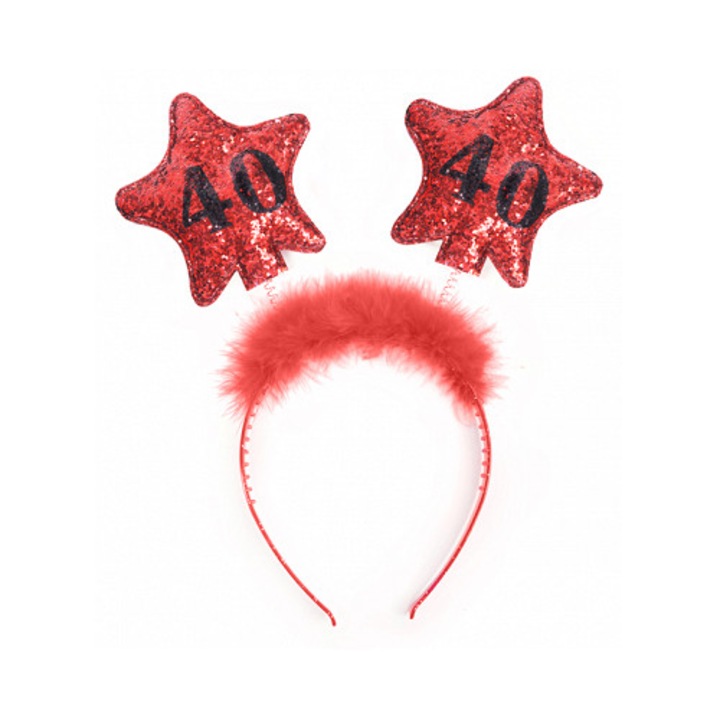 Bentita pentru par cu stelute si sclipici, PartyDeco, set