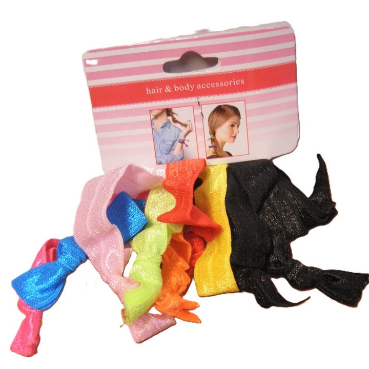 Accesorii par, SANDEX, set 12 elastice colorate