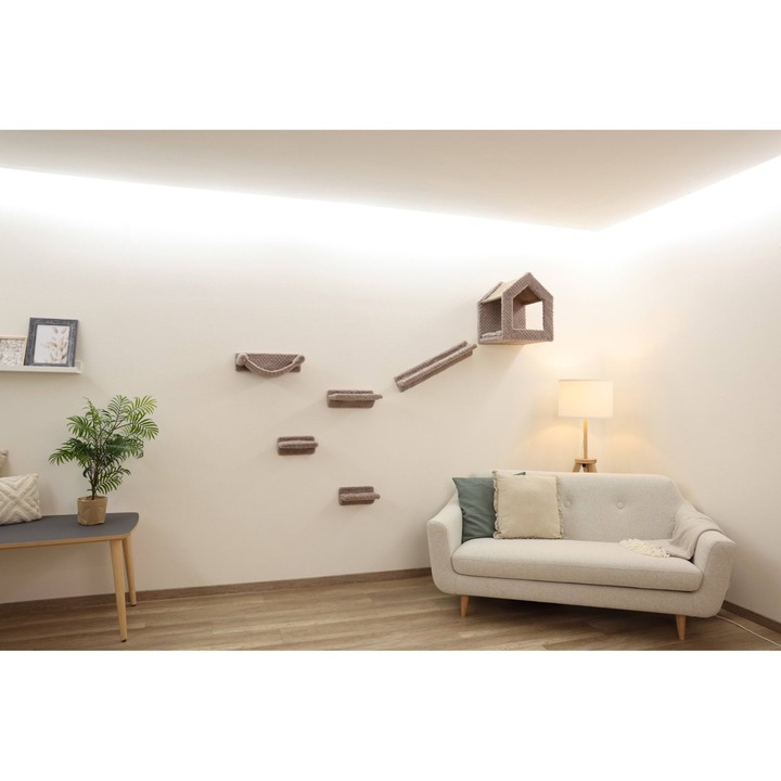 Комплект за игра с котки Monte Baldo, 6 части, сив