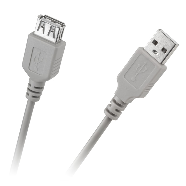USB-A удължителен кабел, 5 м, сив