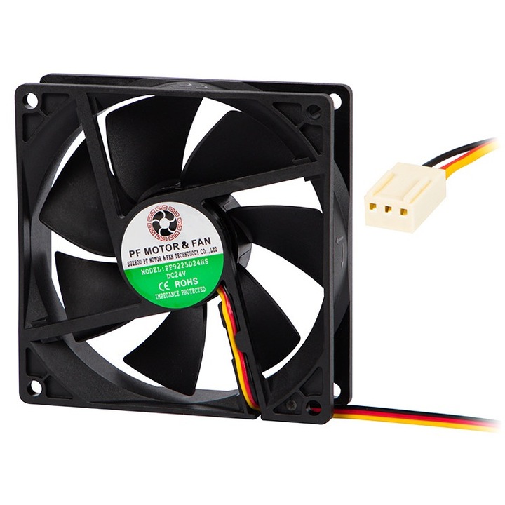 PC ventilátor, 92x25mm 24V