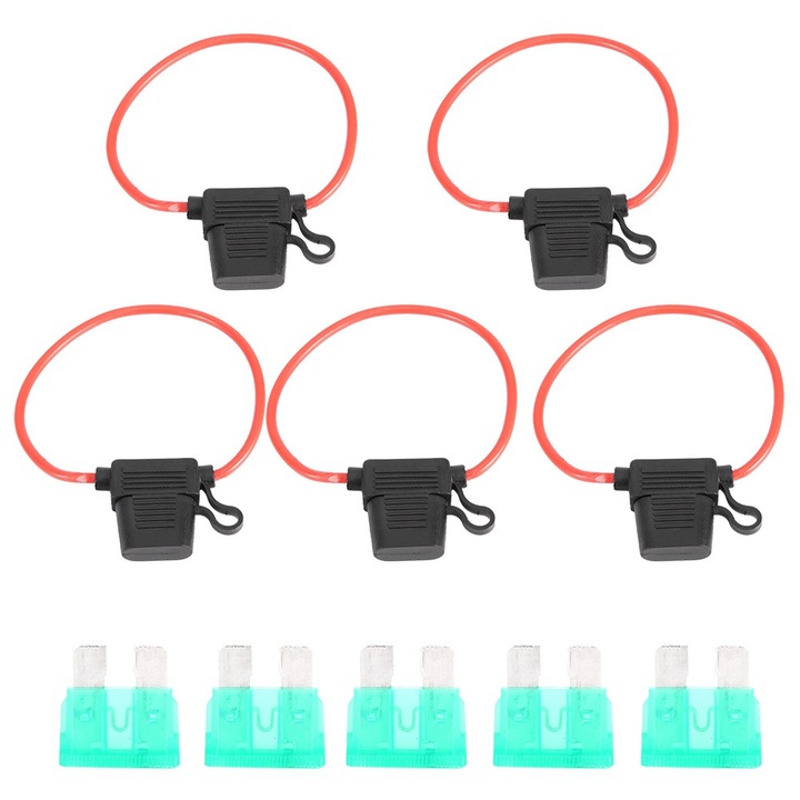 Suport siguranta cu lama standard impermeabil 30A 12 AWG Cablu in linie Auto