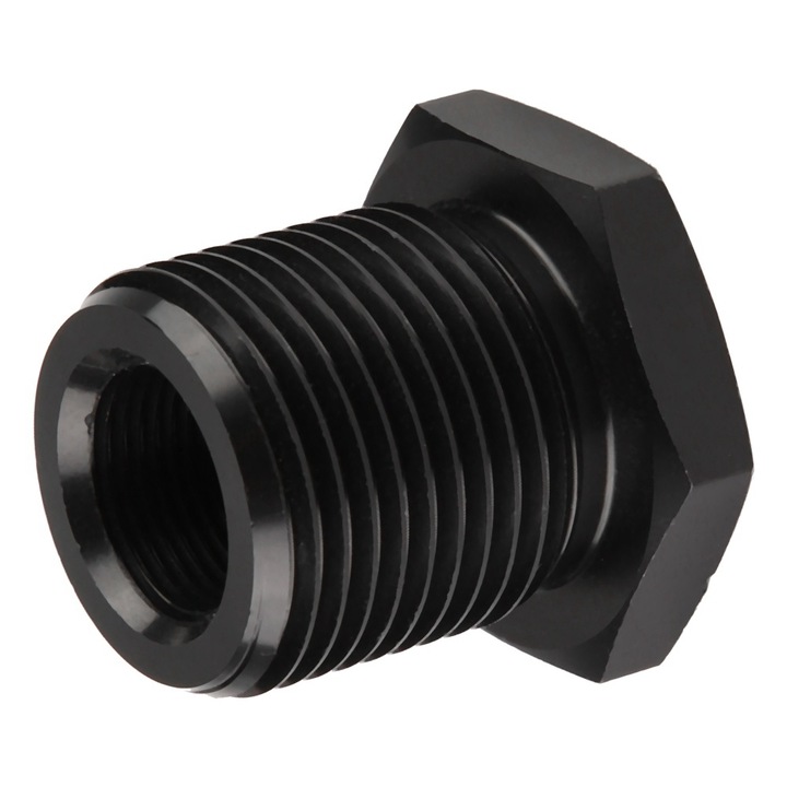 Адаптер за резба за маслен филтър за кола, черен, от стомана, алуминий, 3/16-16-1/2-28, Enforose