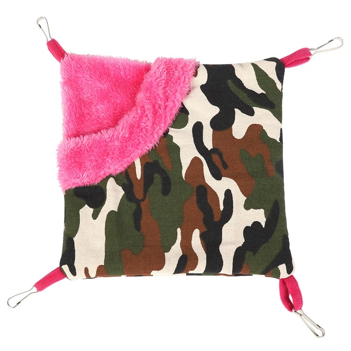 Culcus pentru animale de companie Enforose, cu strat dublu, hamac agatat, camuflaj