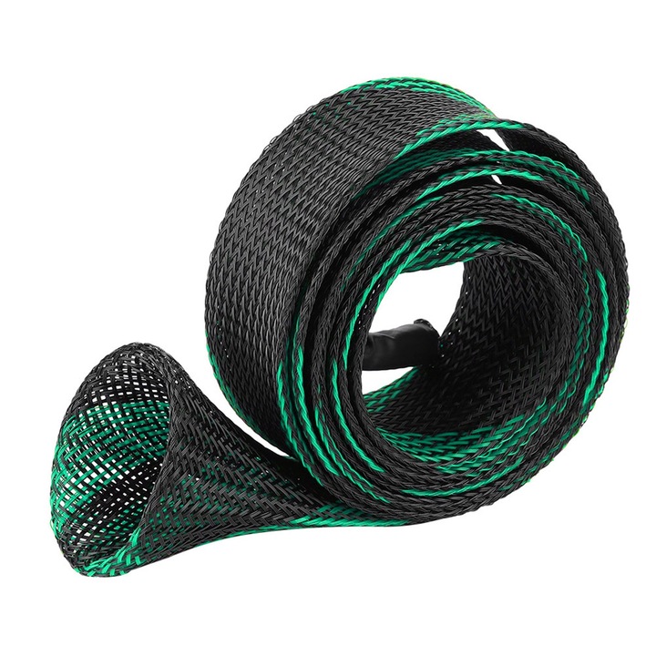 Manson impletit, turnare extensibila pentru undita de pescuit, capac de protectie (negru verde), Enforose