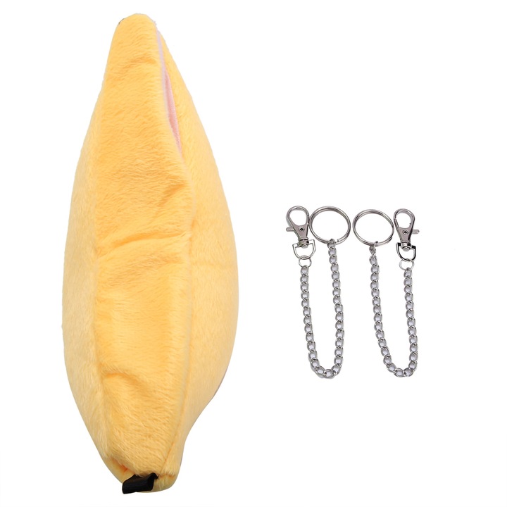 Culcus pentru animale Enforose, hamac in forma de banana, velur galben, pentru hamster