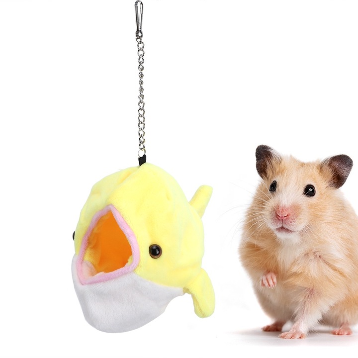 Culcus pentru animale Enforose, hamac din plus, pentru rozatoare si pasari, calduros, 30x30cm