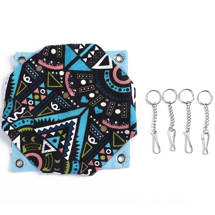 Culcus pentru animale Enforose, hamac suspendat cu doua straturi, respirabil, pentru hamster si porcusori de Guineea, tip C