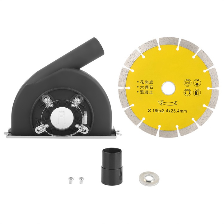 Védőburkolat és vágótárcsa készlet sarokcsiszolóhoz, Enforose, tartozékokkal