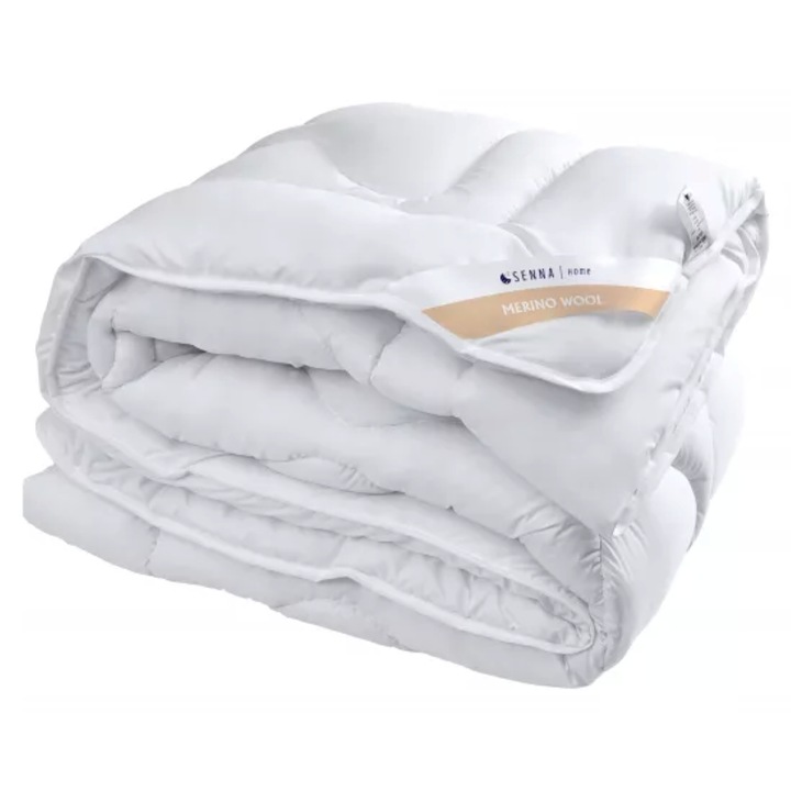 Pilota MERINO WOOL 160x200, INTER-WIDEX, alb