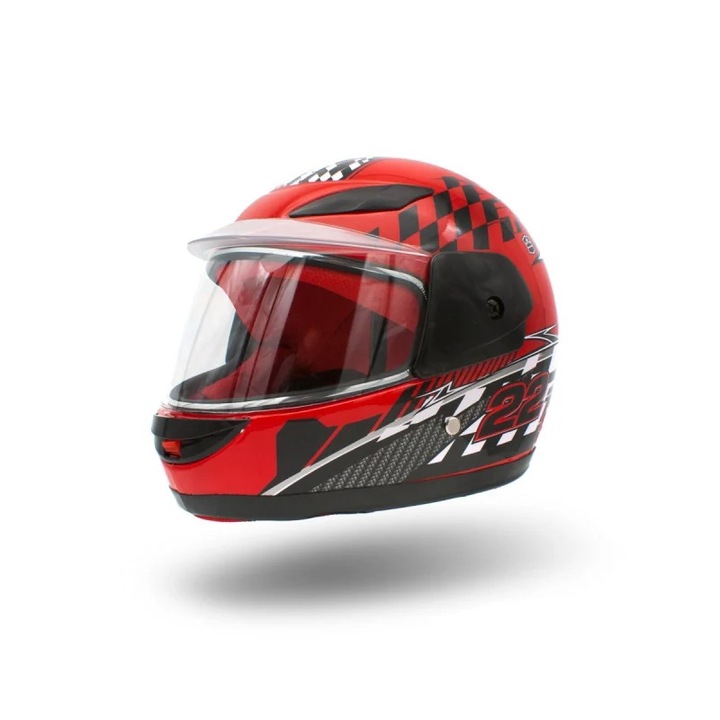 Casca moto copii XTR integrala, negru/rosu, marime YS