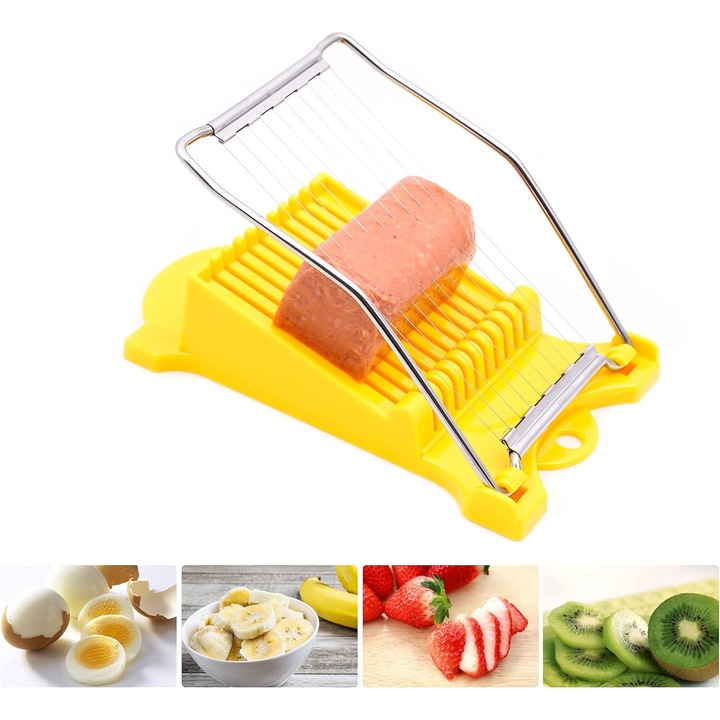Feliator manual HERUSI, inox, galben, 11 felii