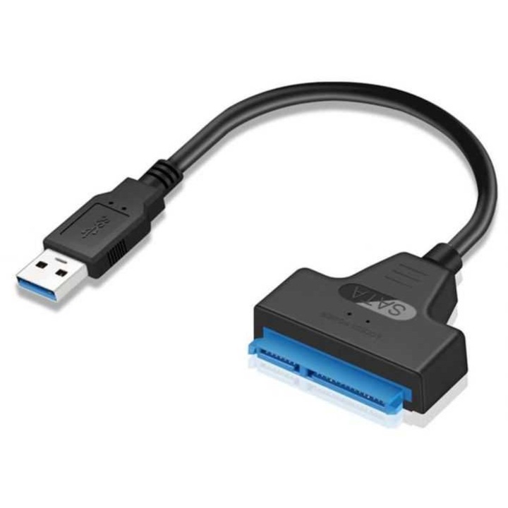 Cablu adaptor convertor USB 3.0 - SATA 22 pini pentru HDD si SSD