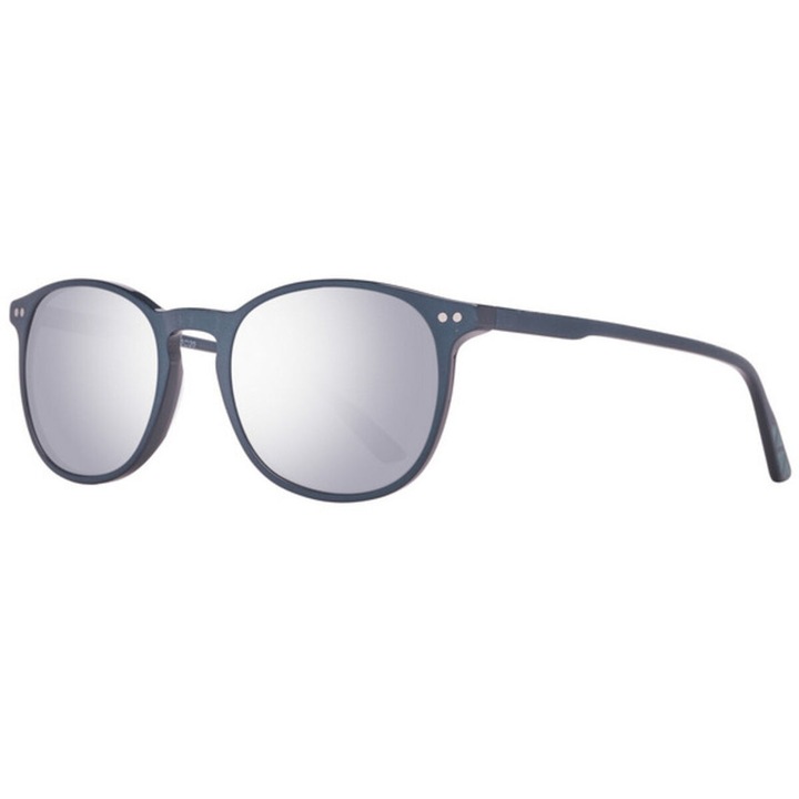 Ochelari de soare unisex Helly Hansen HH5008-C03-50, filtru categoria 3, brate 140 mm, pod 20 mm, lentile Ø50 mm, albastru, UV400, degradat, polarizati, include husa
