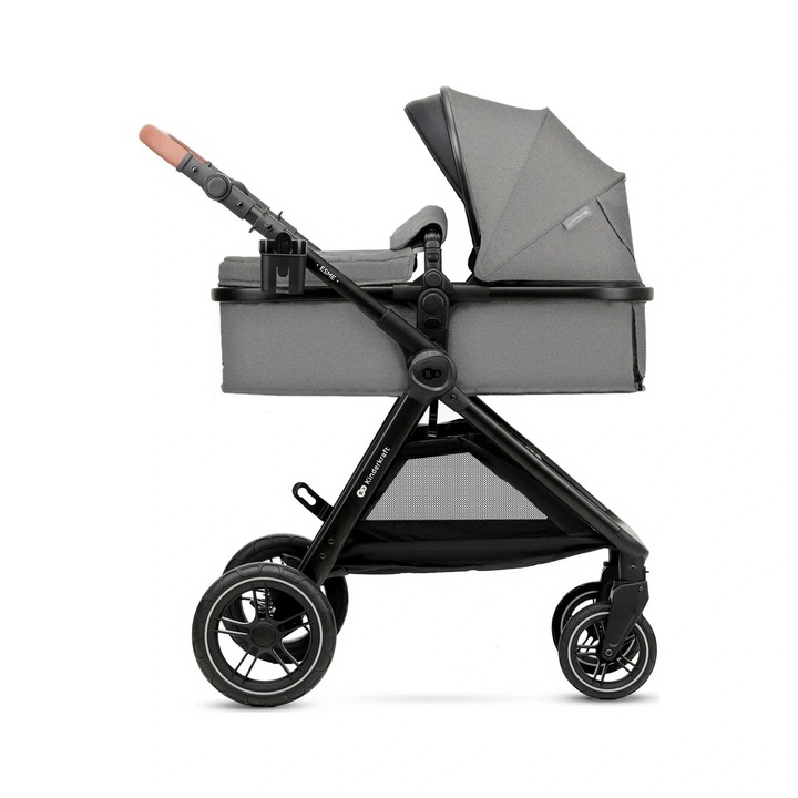 Детска количка Kinderkraft esme, 3 в 1, лунно сива