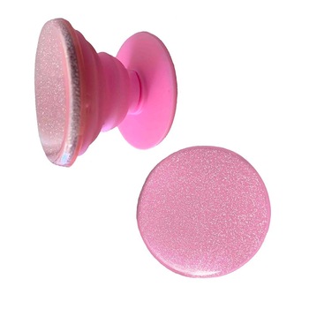 Suport Adeziv tip Stand Extensibil universal, de birou, pentru spate telefon, tip acordeon, Rotund, sclipici glitter, Pink Suport Adeziv tip Stand Extensibil universal, de birou, pentru spate telefon, tip acordeon, Rotund, sclipici glitter, Pink