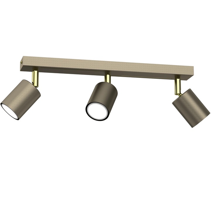 Spoturi Luminex, Listwa 3 reflektorki, 3xGU10, 8W, aurie