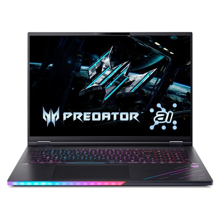Acer Predator Helios 18 Gamer Laptop, Intel Core Ultra 9, 18 hüvelyk, 3840x2400, 120Hz, fekete
