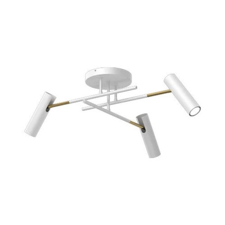 Spoturi Luminex, lampa de tavan, 3xGU10, alb-auriu