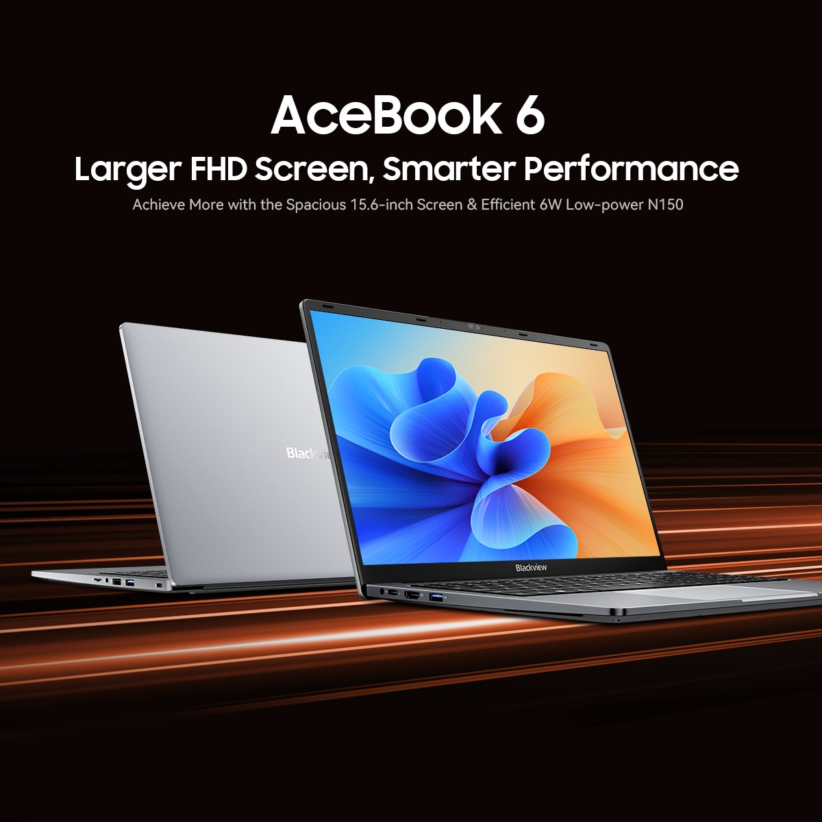Laptop Blackview Acebook 6, 16GB DDR4 256GB SSD, Intel N150 3.6GHz/ Intel UHD Graphics, Win11 Home, 38Wh, 15.6" FHD+, HDMI 2.0, Bluetooth 5.0, USB 3.0, WLAN 5G, Gri