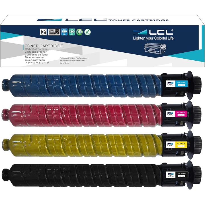 LCL tonerkészlet Ricoh Aficio MP C2003 nyomtatóhoz, többszínű, 4 db.