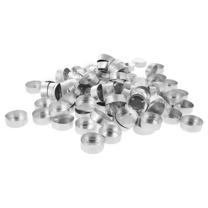 Tavi pentru lumanari tealight TopWosk metal gri inchis set 10000 buc