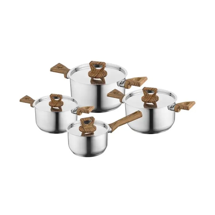 Bruno rozsdamentes acél edénykészlet, 8 db