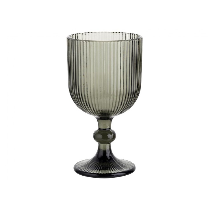 Чаша на столче, Vacanza, Стъкло, 370 мл, Сив