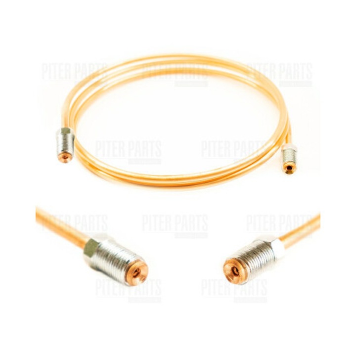 Fékkábel, 1000 mm hosszú, réz, DD típusú csatlakozókkal, Piter Parts