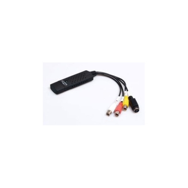 Кабел S-Video F - USB M, Media tech, 0.20 м, черен