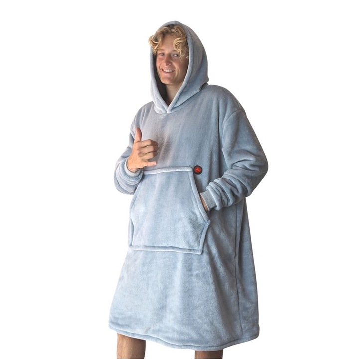Poncho ultra moale incalzit cu conexiune USB, GU1G