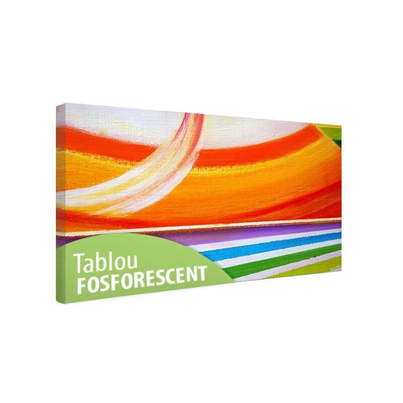 Tablou fosforescent Curcubeu abstract 120x60 cm