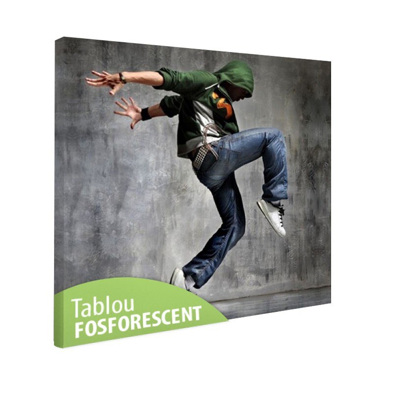 Tablou fosforescent Dansator Breakdance 80x80cm
