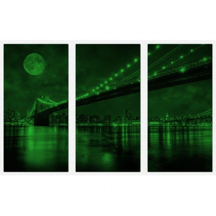Set tablou 3 piese fosforescent Brooklyn 180x90 cm