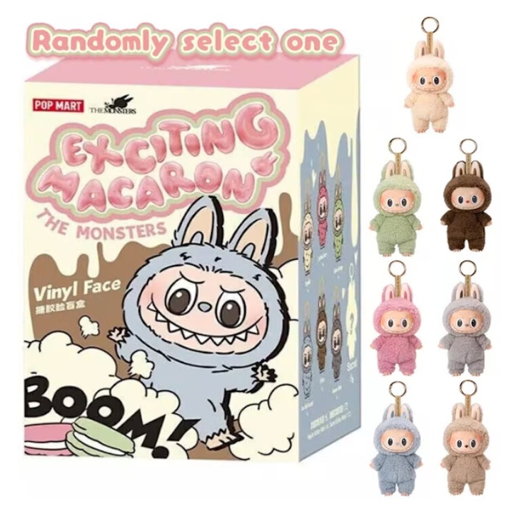 Jucarie din plus Labubu Macaron, Shop Like a Pro, Plic Mistery, 17 cm