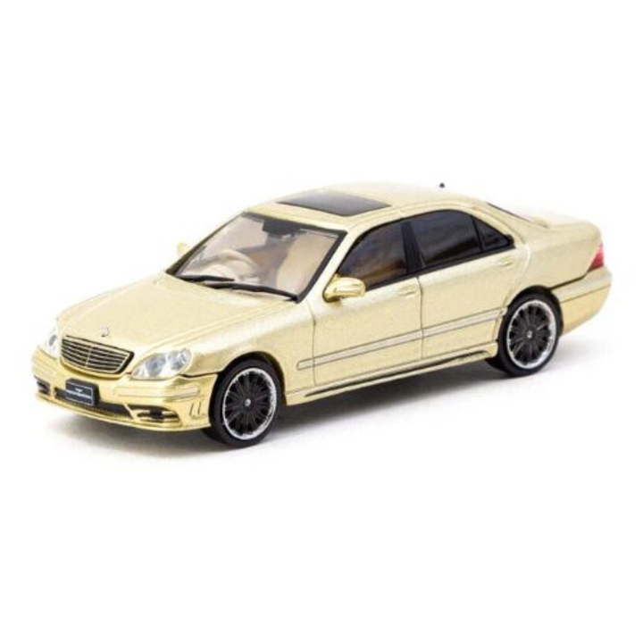 Macheta auto Mercedes S-Klasse W220 Auriu 1:64 Tarmac Works