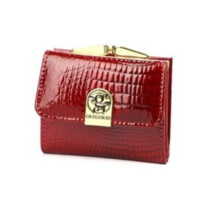 Portofel dama Gregorio GF126, piele, negru