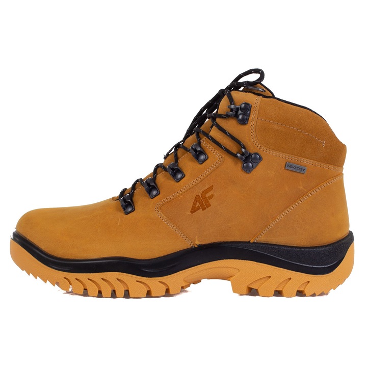 Bocanci barbati, 4F, Piele, Bej, Galben mustar
