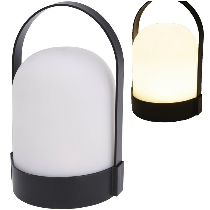 Lampa LED Cu Baterii Si Maner, Progarden, Iluminare LED Economica, Practica Si Usor De Transportat, Ideala Pentru Living, Dormitor Sau Birou, Functionala Si Decorativa, Usor De Utilizat, Lumina Ambientala Pentru Fiecare Seara