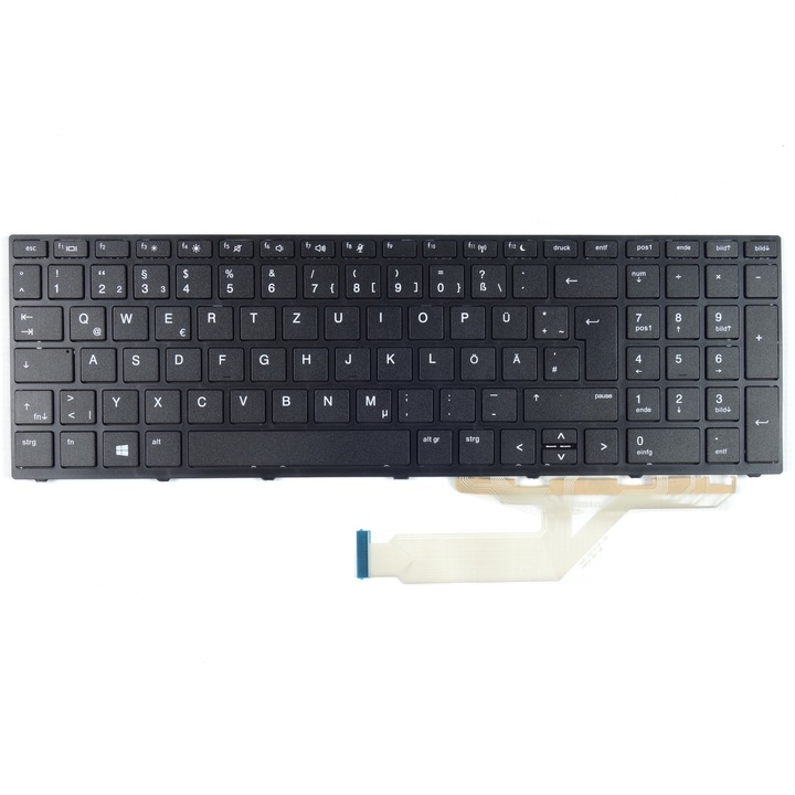QWERTZ laptop billentyűzet HP ProBook 450 455 470 G5-höz