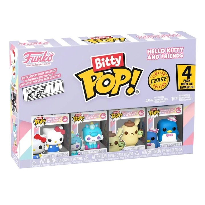 Set 4 Mini Figurine Funko, Bitty Pop, Sanrio, Hello Kitty, 2, 3 cm