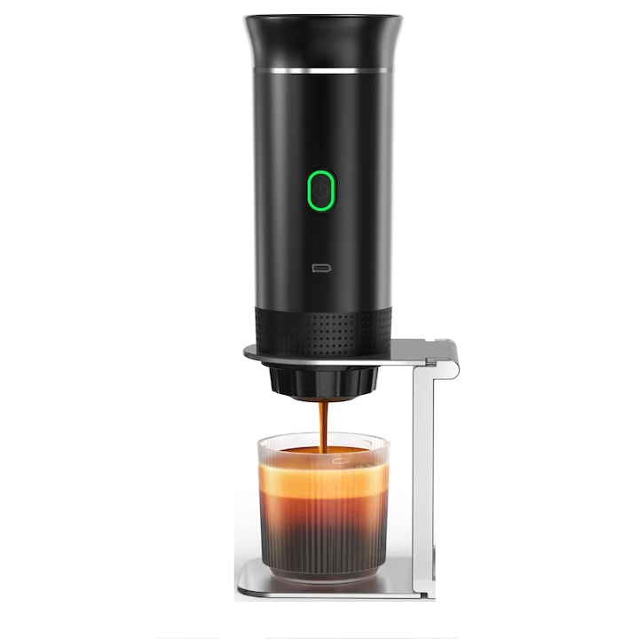 Електрическа еспресо машина, преносима, 3 в 1, капсули, кафе на прах и смляно кафе, за пътуване и къмпинг